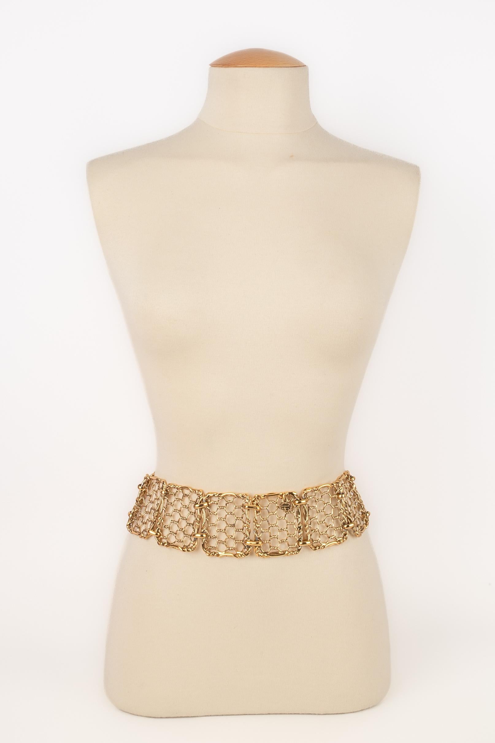 Yves Saint Laurent golden belt For Sale 1
