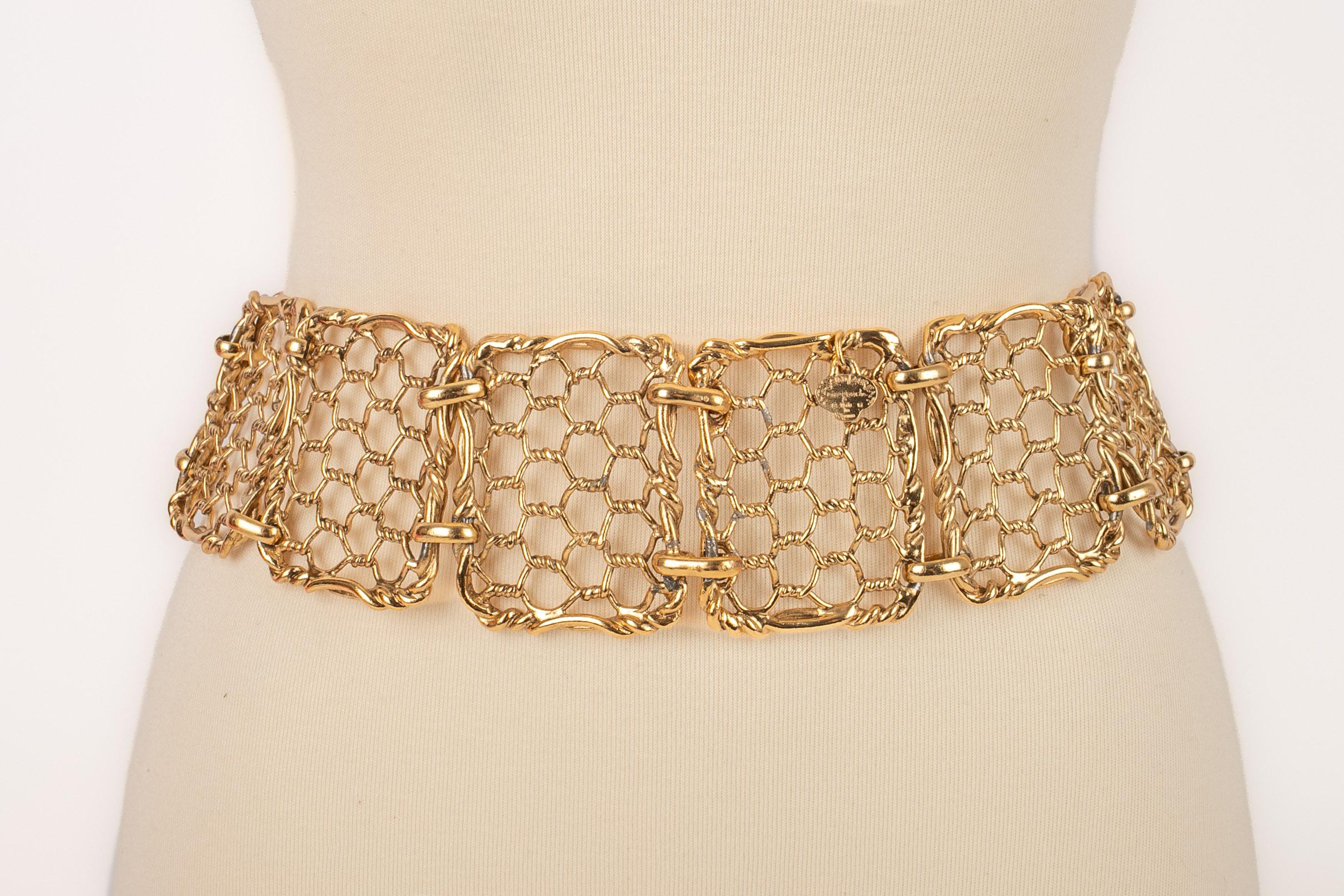 Yves Saint Laurent golden belt For Sale 2