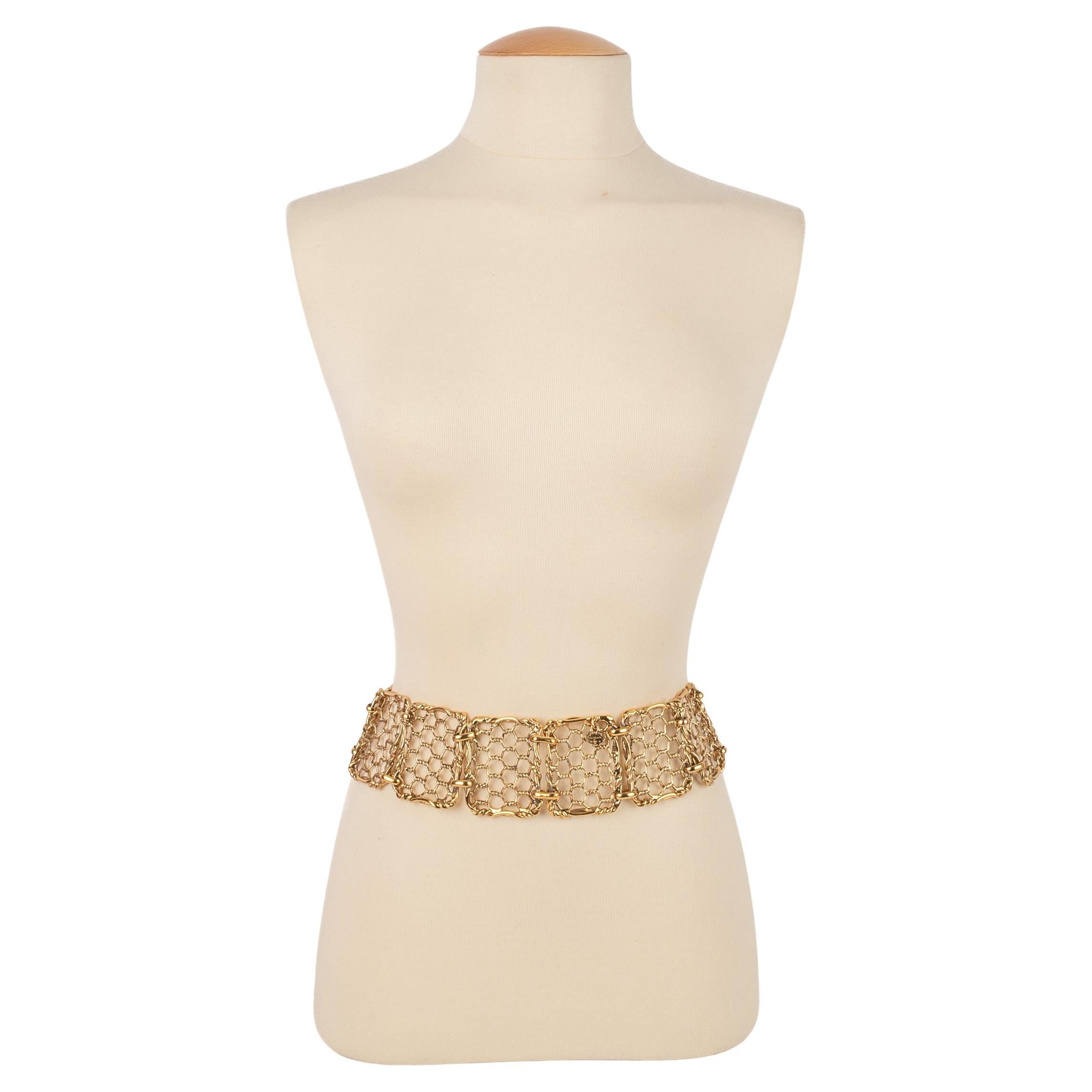 Yves Saint Laurent golden belt For Sale