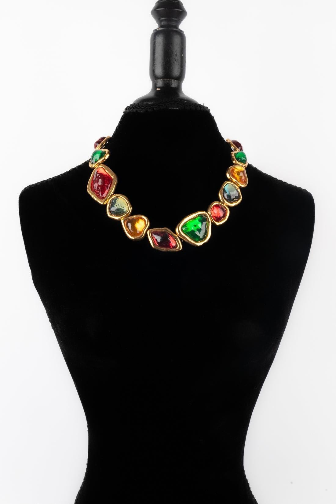 Collana articolata in metallo dorato Yves Saint Laurent In condizioni ottime in vendita a SAINT-OUEN-SUR-SEINE, FR