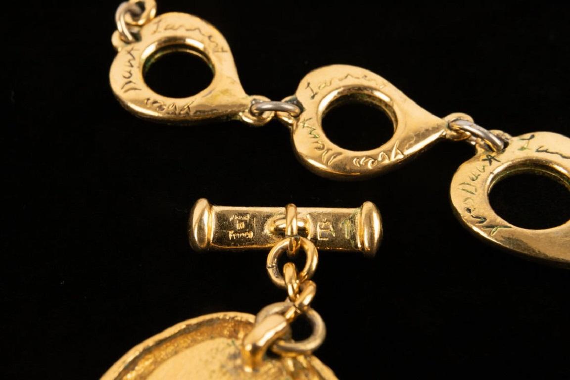 Collana articolata in metallo dorato Yves Saint Laurent in vendita 5