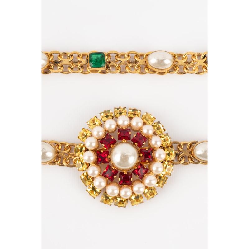 Yves Saint Laurent Golden Metal Belt In Excellent Condition For Sale In SAINT-OUEN-SUR-SEINE, FR