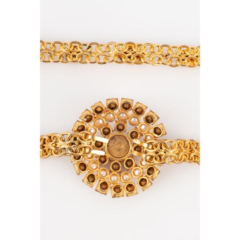 Women's Yves Saint Laurent Golden Metal Belt For Sale