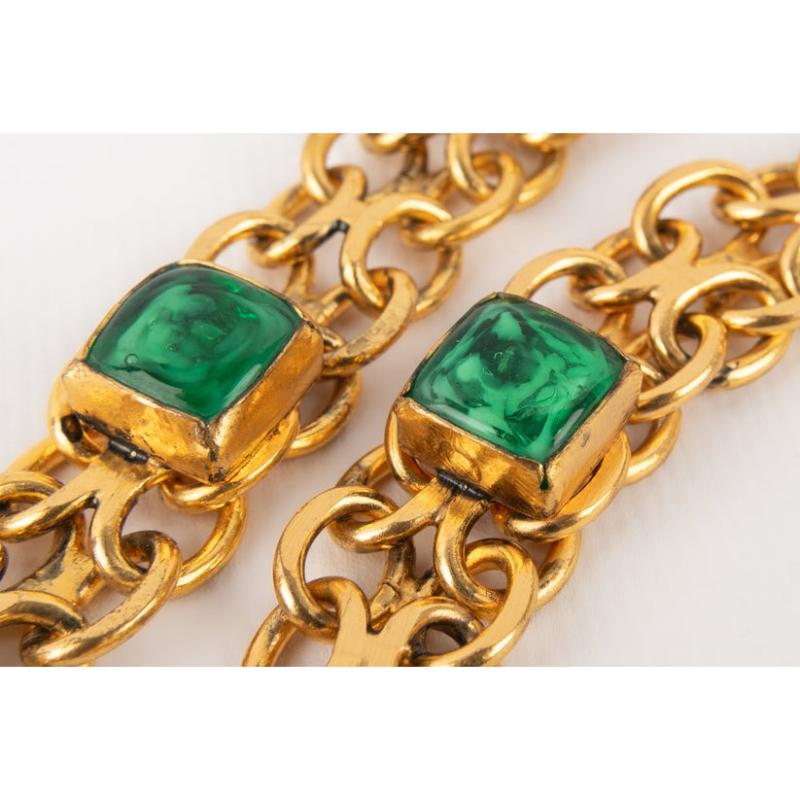 Yves Saint Laurent Golden Metal Belt For Sale 2