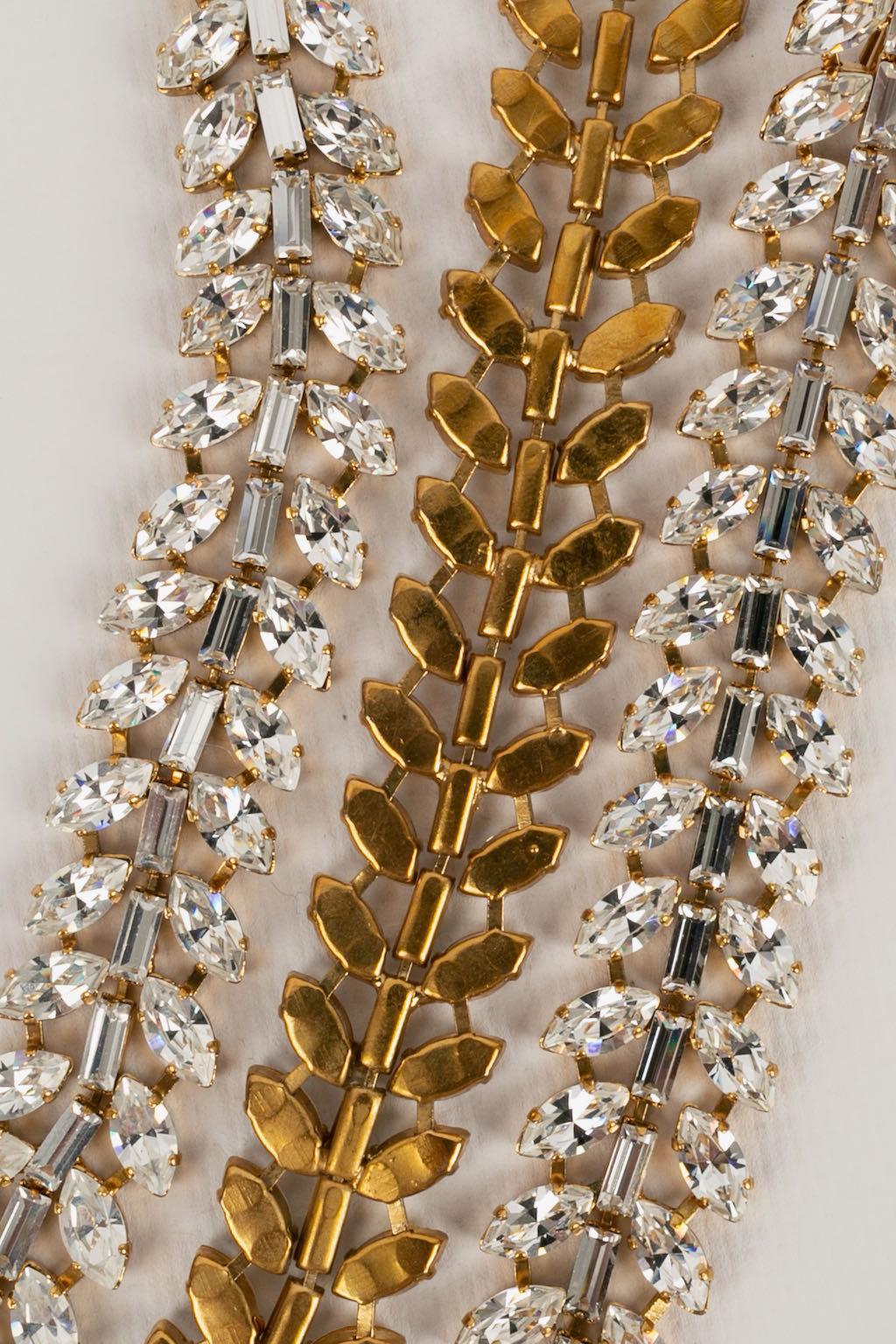 Yves Saint Laurent Golden Metal Necklace For Sale 2