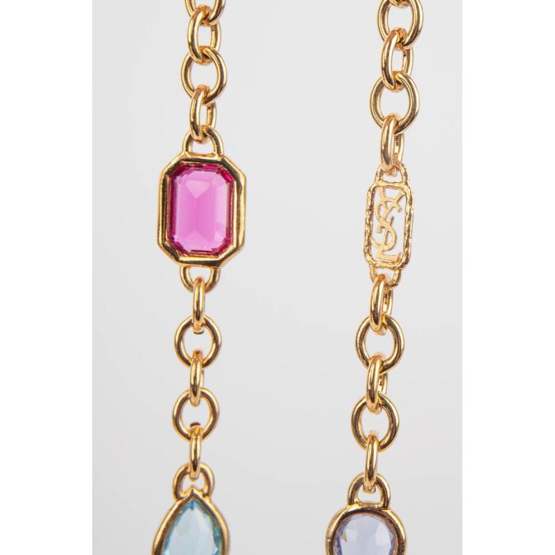 Collana in metallo dorato Yves Saint Laurent in vendita 3