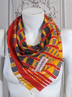 Yves Saint Laurent Graphic Cotton Scarf