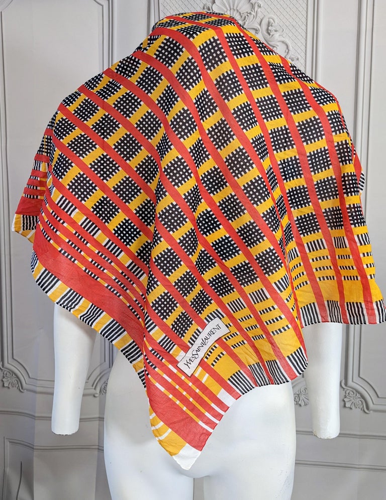 Sciarpa grafica in cotone di Yves Saint Laurent in vendita su