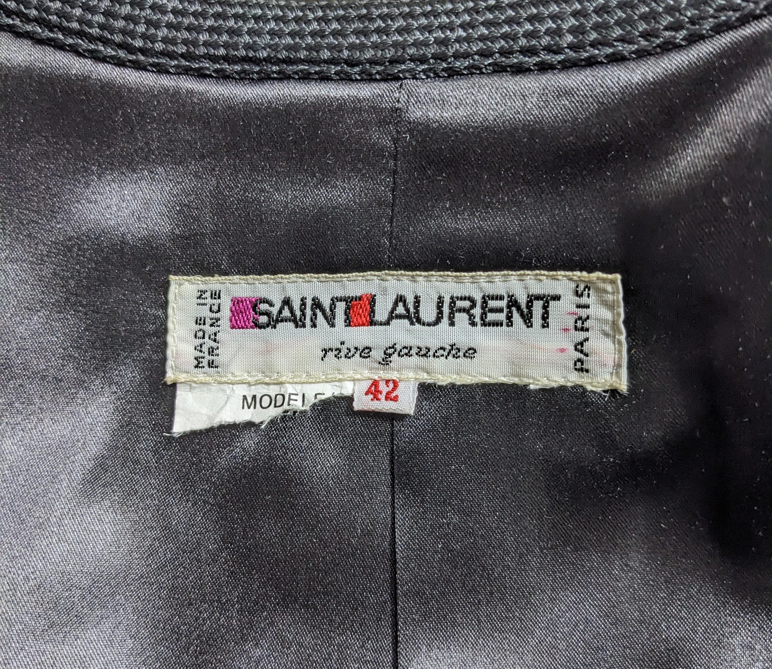 Yves Saint Laurent Gray Velvet Jacket For Sale 3
