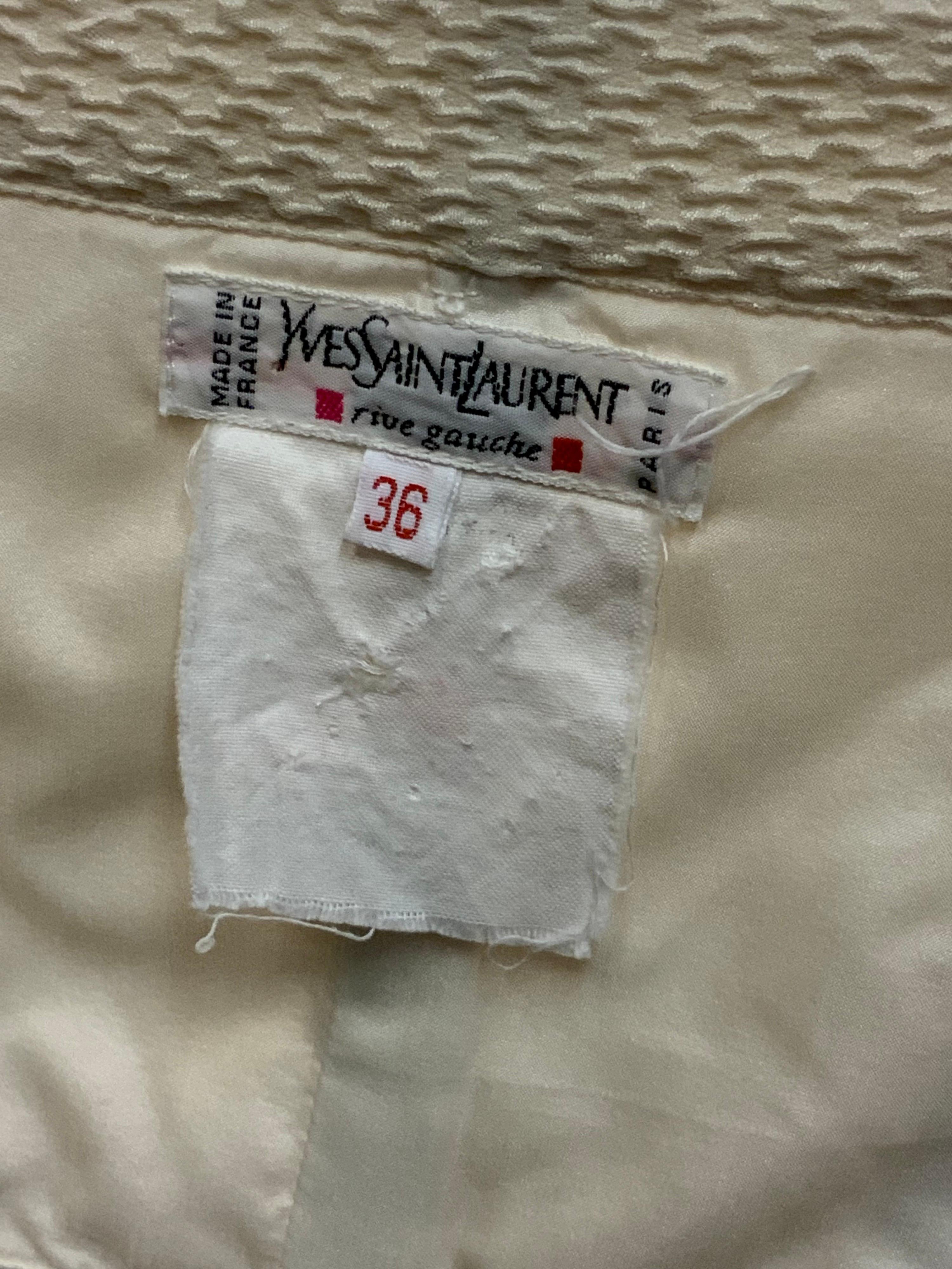 Yves Saint Laurent Vestido de cóctel de seda sin tirantes de estilo greco, hacia la década de 1980 4