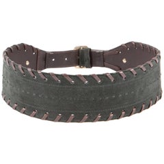 Yves Saint Laurent Green Corset Belt, 1980s