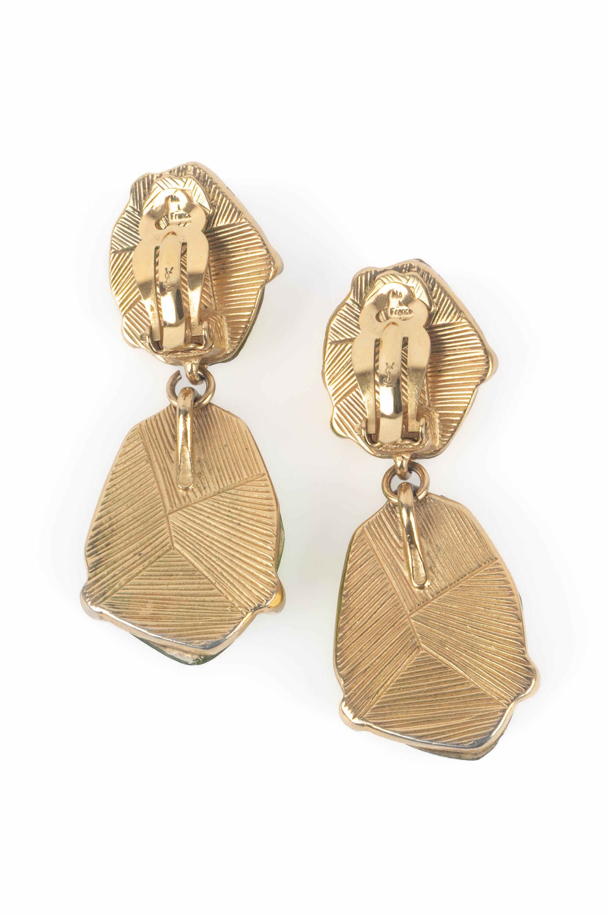 Boucles d'oreilles vertes Yves Saint Laurent Pour femmes en vente