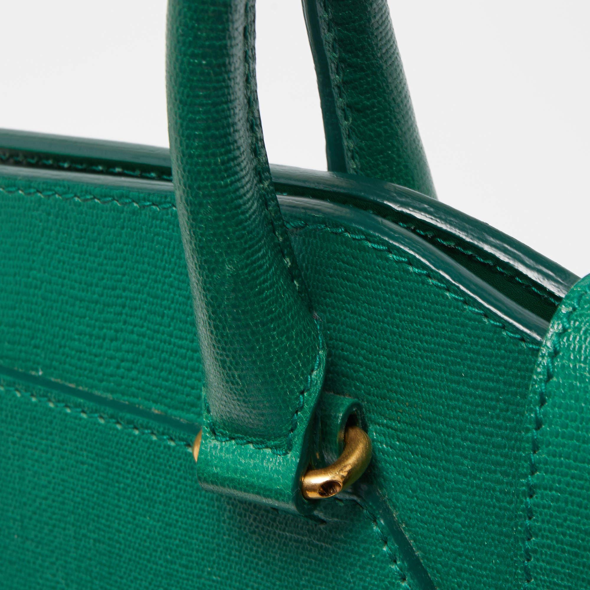 Yves Saint Laurent Green Leather Medium Cabas Chyc Tote 8