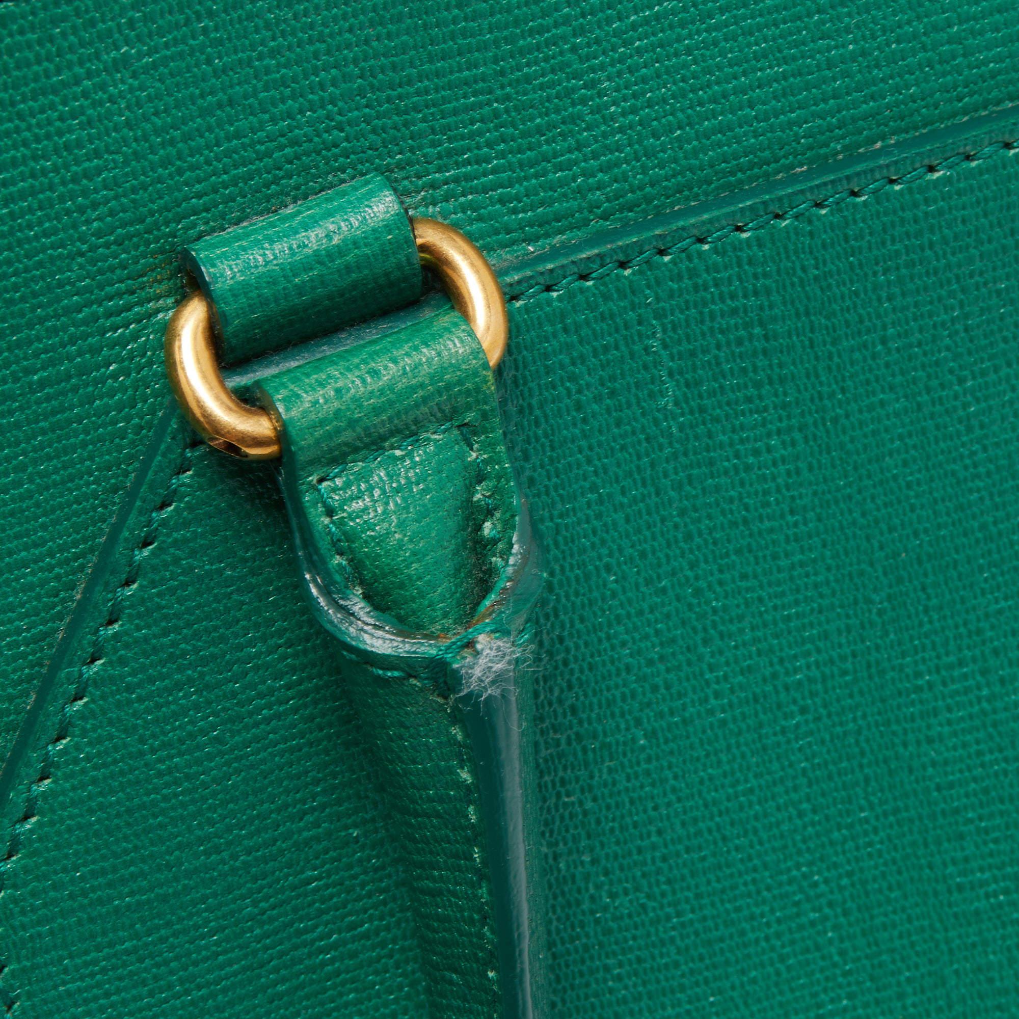 Yves Saint Laurent Green Leather Medium Cabas Chyc Tote 5