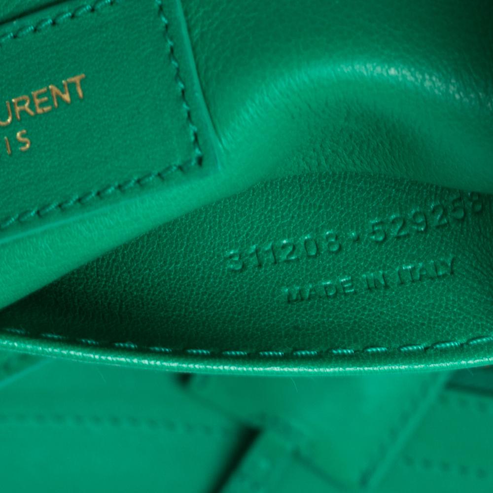 Yves Saint Laurent Green Leather Medium Cabas Y-Ligne Tote 3