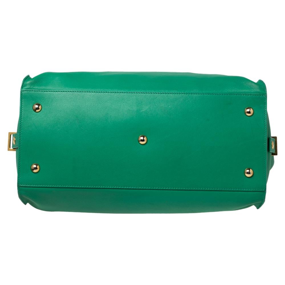 ysl green leather bag