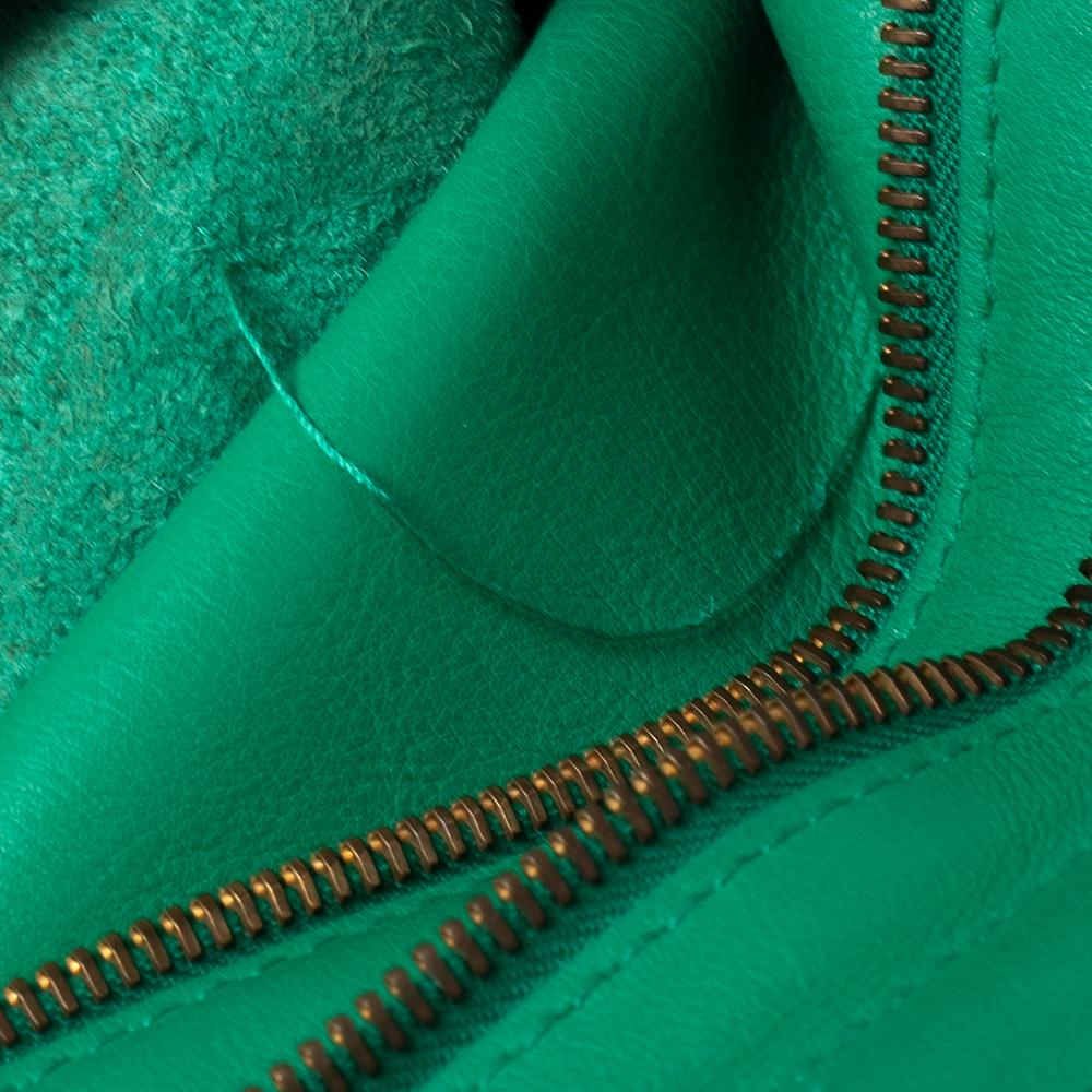 Yves Saint Laurent Green Leather Medium Cabas Y-Ligne Tote 1