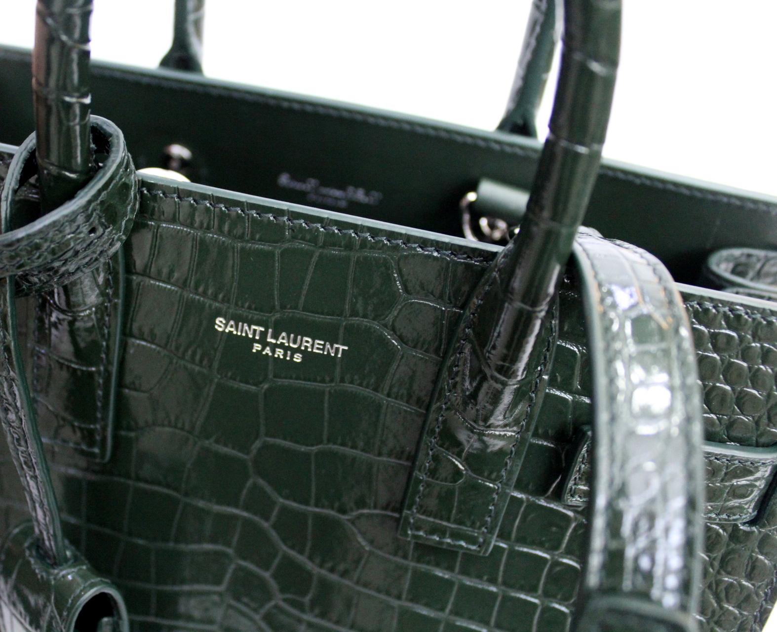 Yves Saint Laurent Green Leather Sac De Jour Mini Bag 2