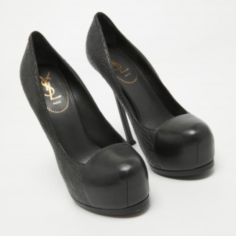 Escarpins Yves Saint Laurent Tribtoo en cuir vert, taille 40 Bon état - En vente à Dubai, Al Qouz 2