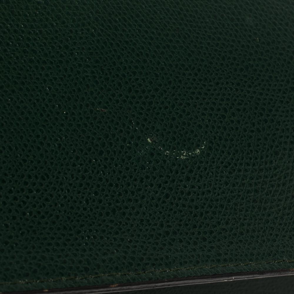 Yves Saint Laurent Grüne Leder Y Nieten Klappe Umhängetasche Damen