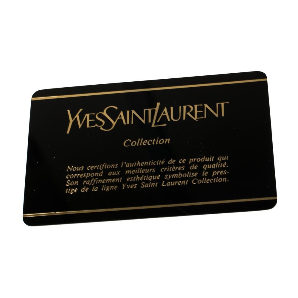 Yves Saint Laurent Grüne Leder Y Nieten Klappe Umhängetasche 1
