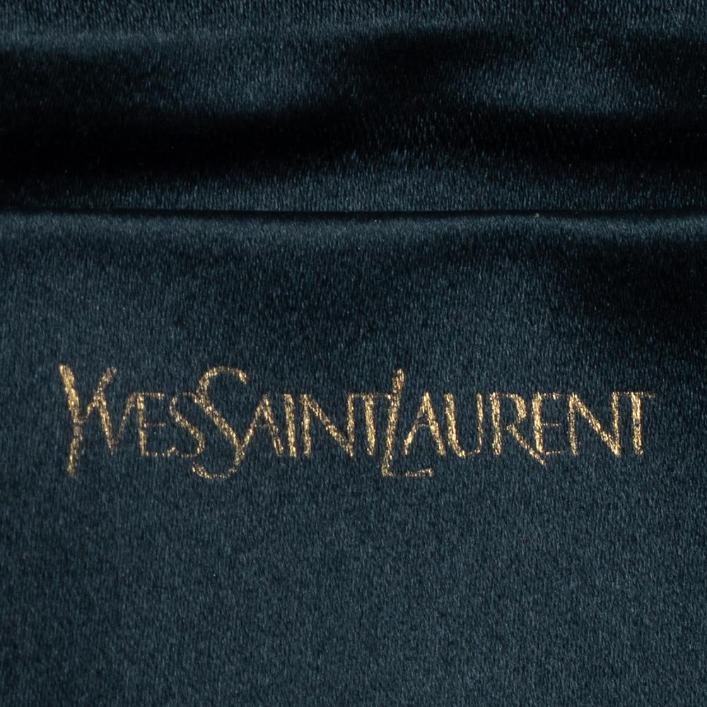 Yves Saint Laurent Green Patent Leather Belle De Jour Flap Clutch 3