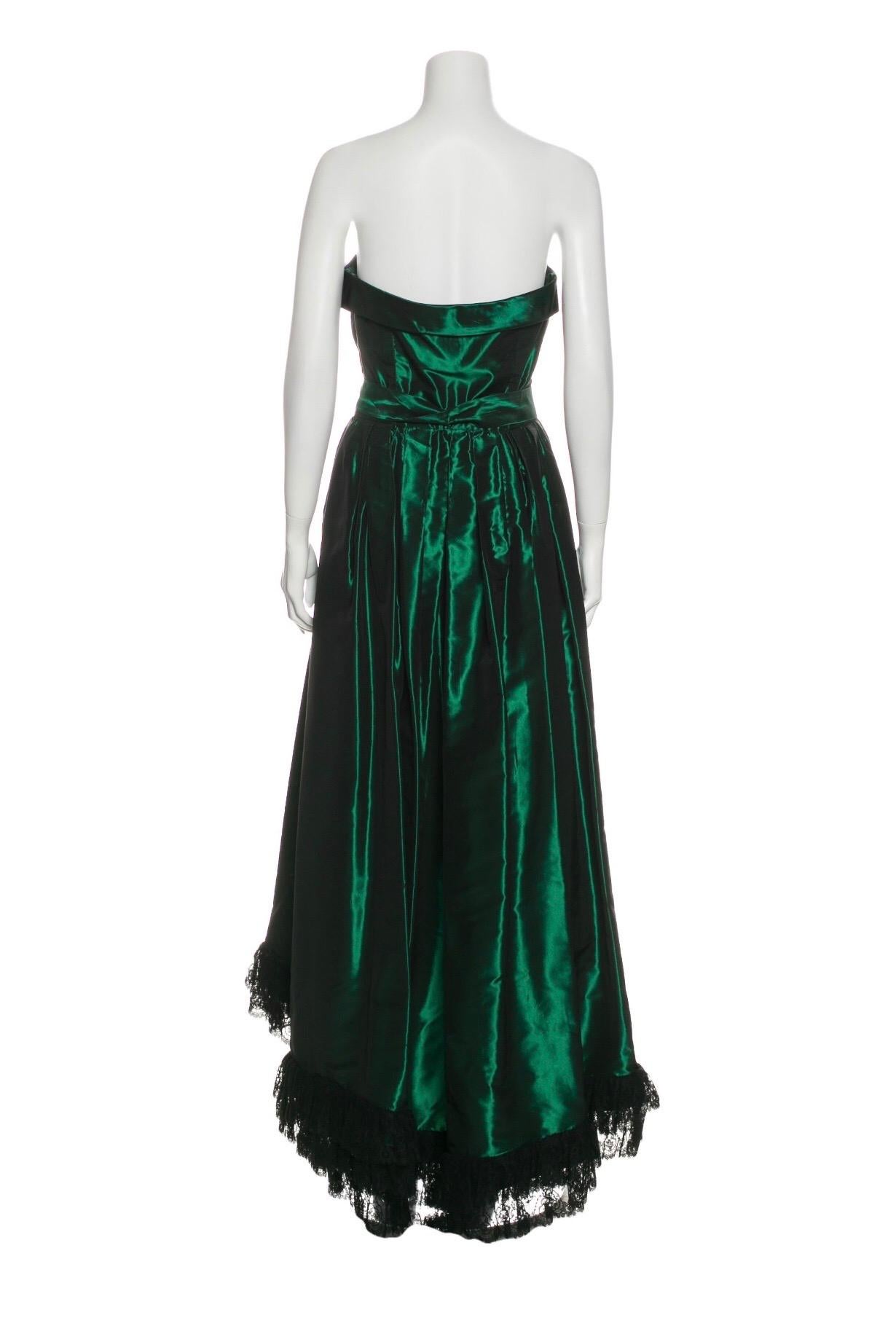 ysl green dress