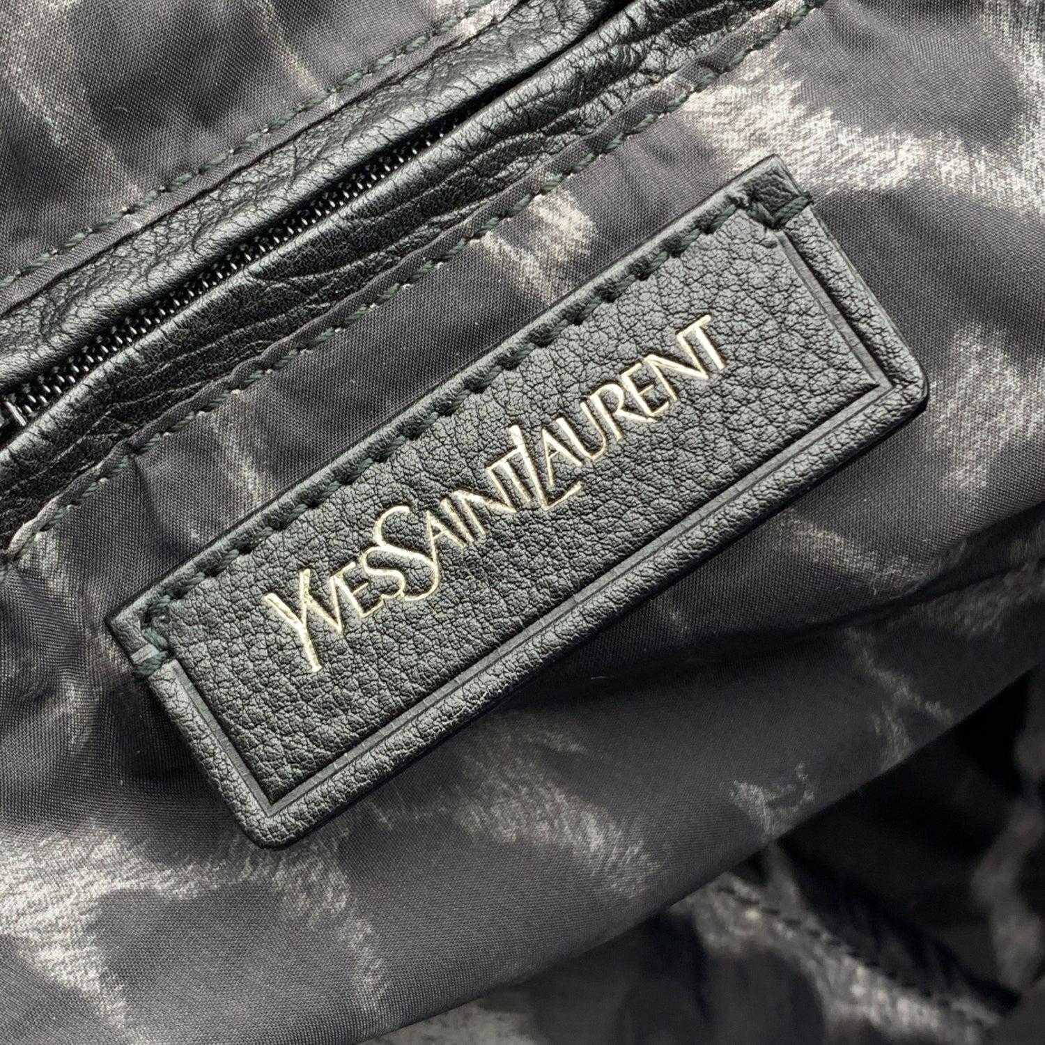 Yves Saint Laurent Grey Animalier Leopard Nylon Large Tote Bag 2