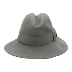 Yves Saint Laurent Grey Felt Hat