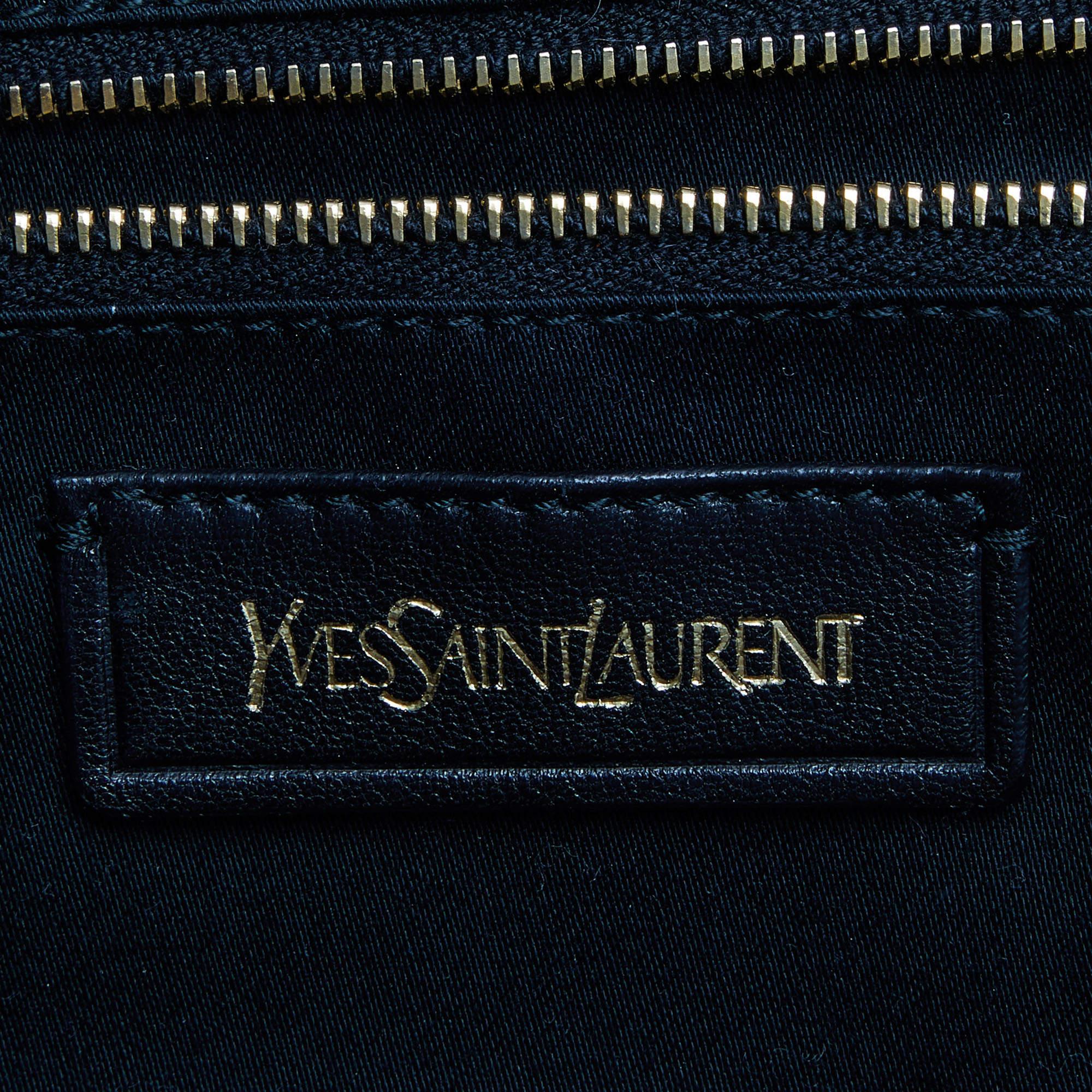 Yves Saint Laurent grand sac cabas Chyc en cuir gris 2