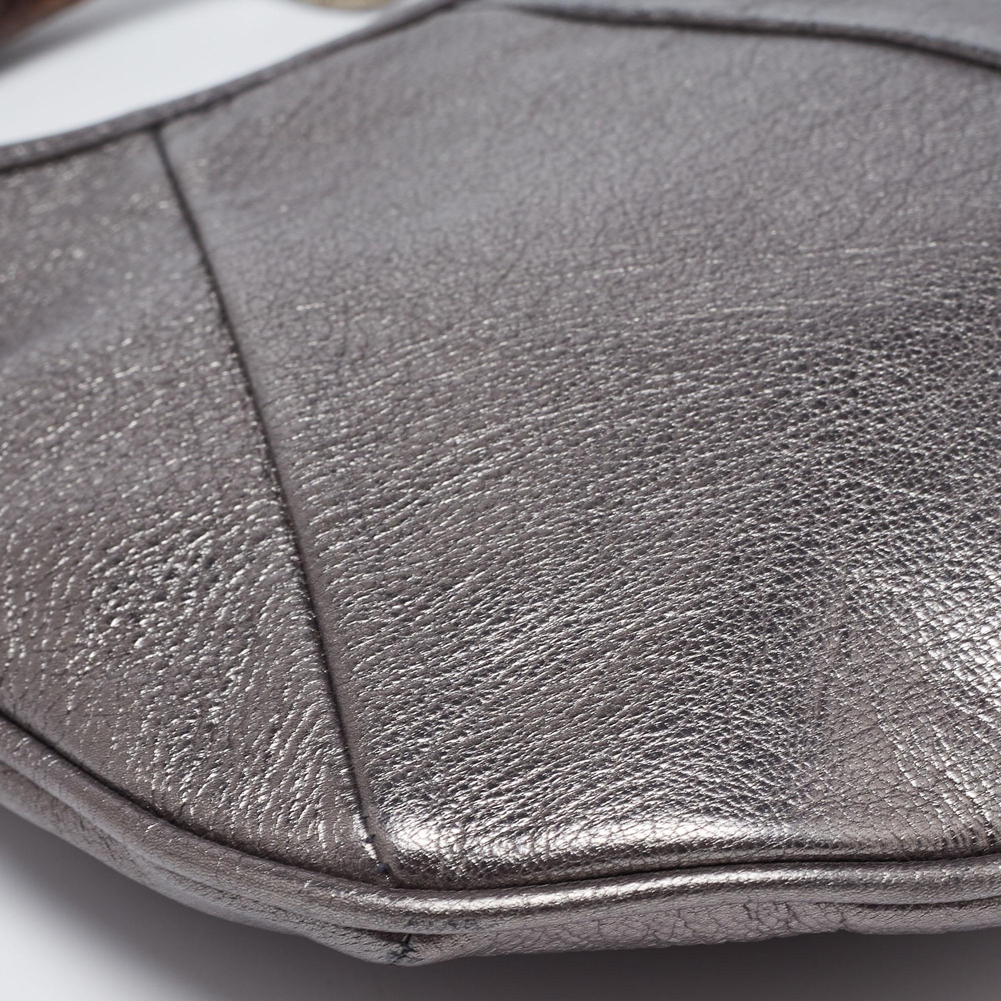 Yves Saint Laurent Grey Leather Mombasa Hobo 3