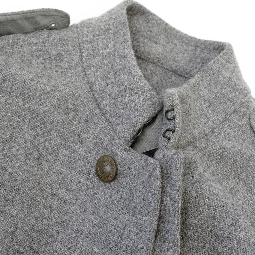 Yves Saint Laurent Grey Solid Coat IT 50 2