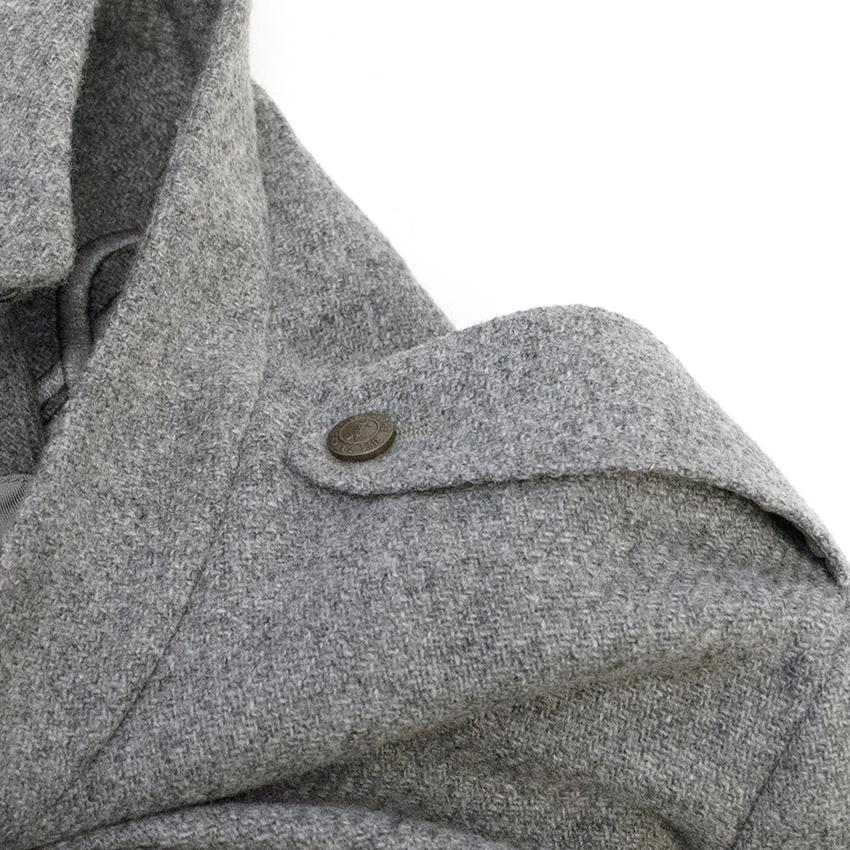 Yves Saint Laurent Grey Solid Coat IT 50 3
