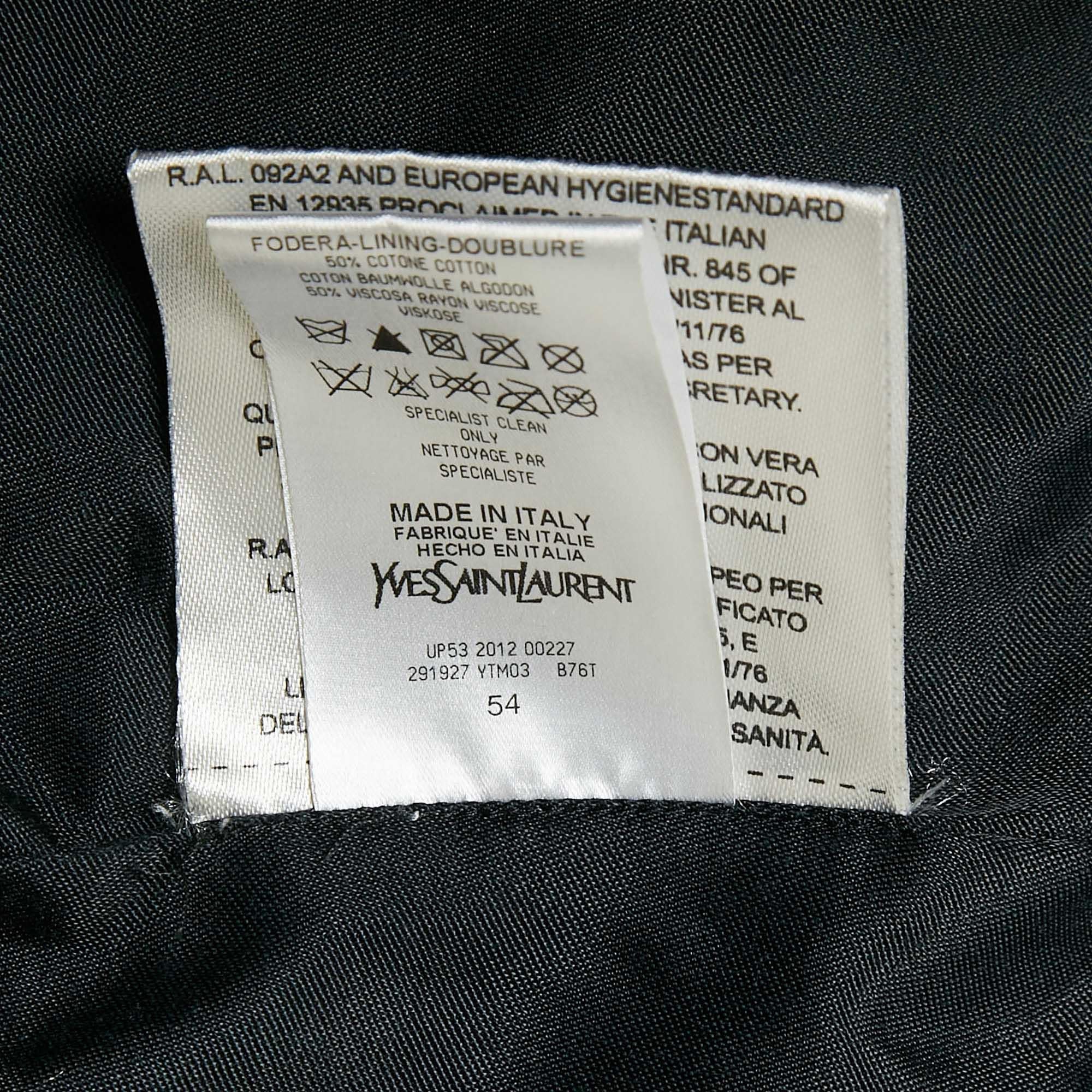 Yves Saint Laurent Graue Synthetische Puffer-Daunenjacke XXL im Angebot 2