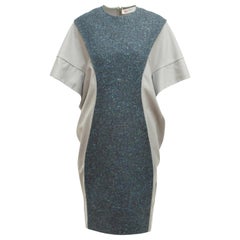 Yves Saint Laurent Grey Wool & Tweed Inset Panel Autumn/Winter 2008 Dress