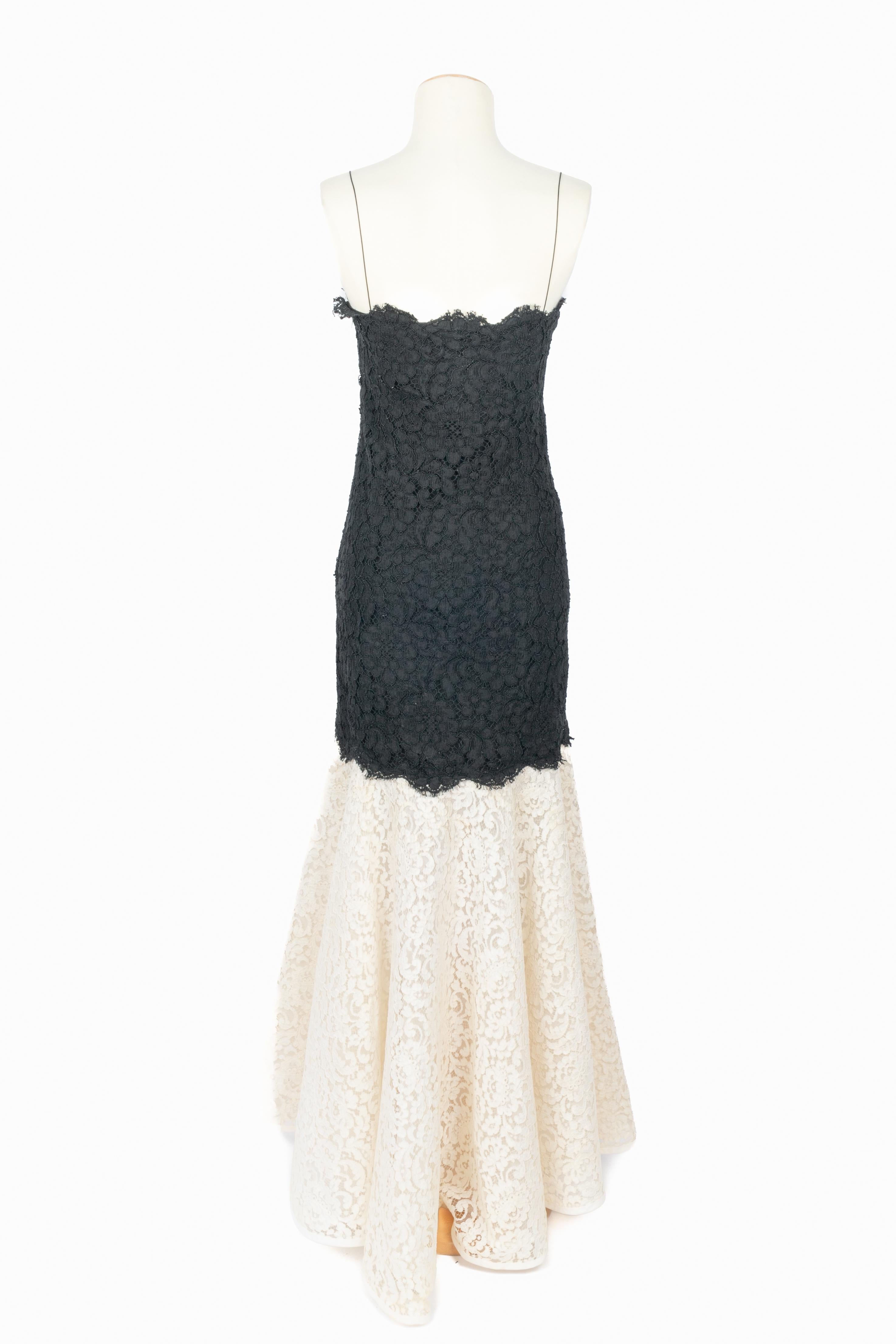 Donna Yves Saint Laurent abito in guipure Haute Couture in vendita