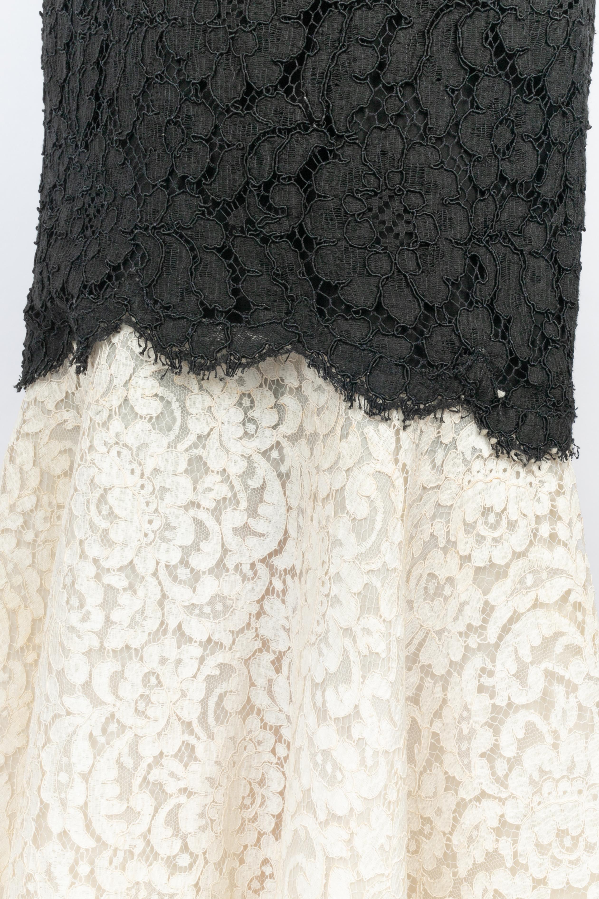 Yves Saint Laurent abito in guipure Haute Couture in vendita 3