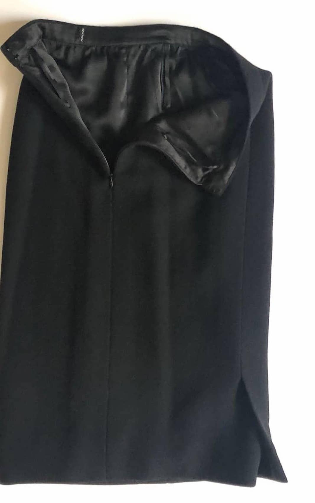 YVES SAINT-LAURENT Haute Couture 076278 Black Single Breasted Jacket Suit 1993 4