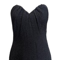 Yves Saint Laurent Haute Couture 1986/1987 Black Strapless Mini Dress