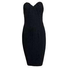 Yves Saint Laurent Haute Couture 1986/1987 Schwarzes trägerloses Minikleid