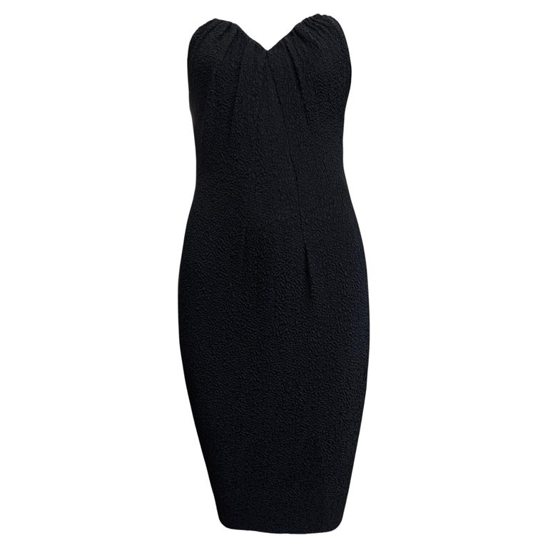 Yves Saint Laurent Haute Couture 1986/1987 Black Strapless Mini