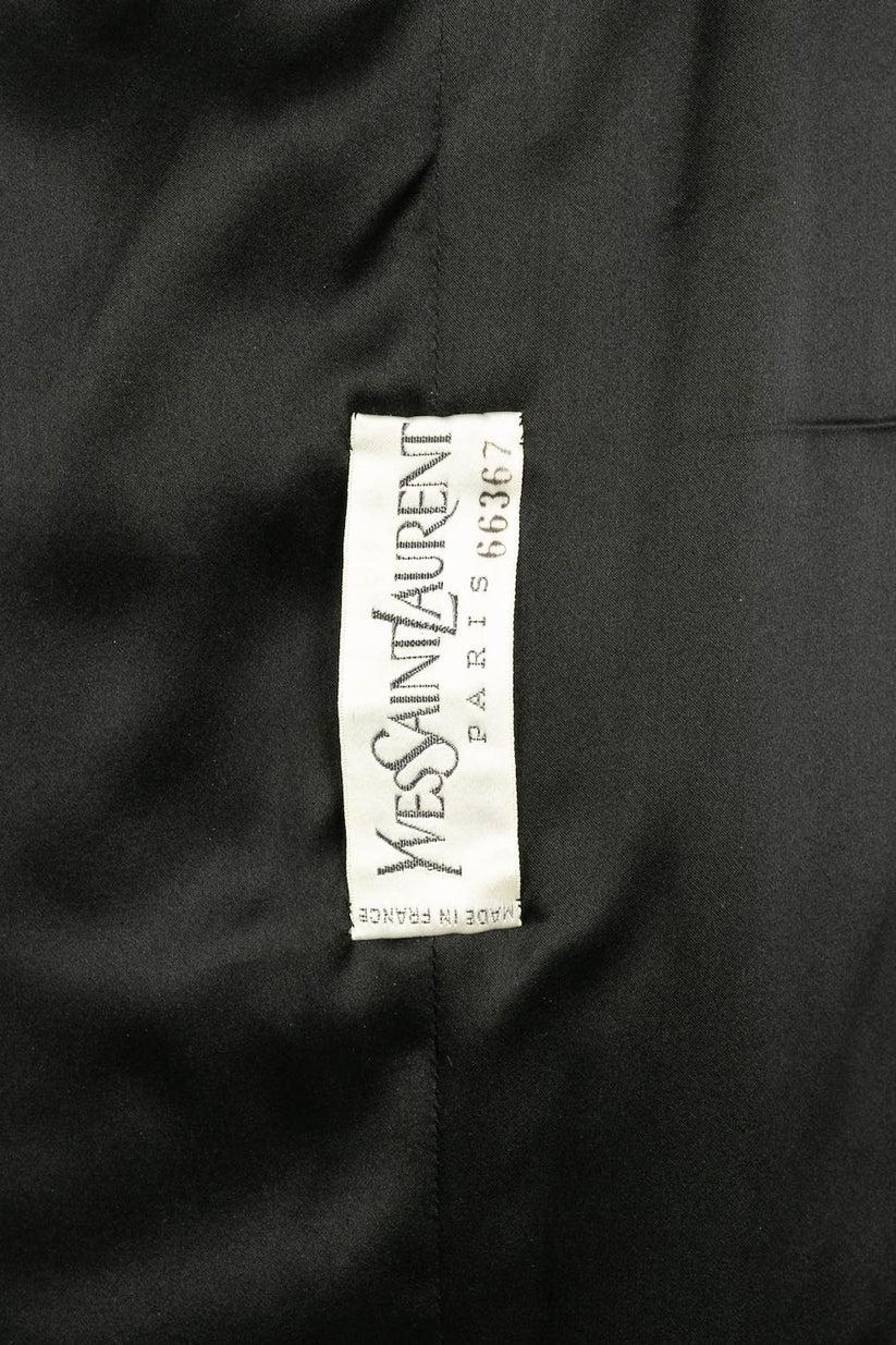 Yves Saint Laurent Haute Couture Schwarzes Kleid aus Krepp  im Angebot 7