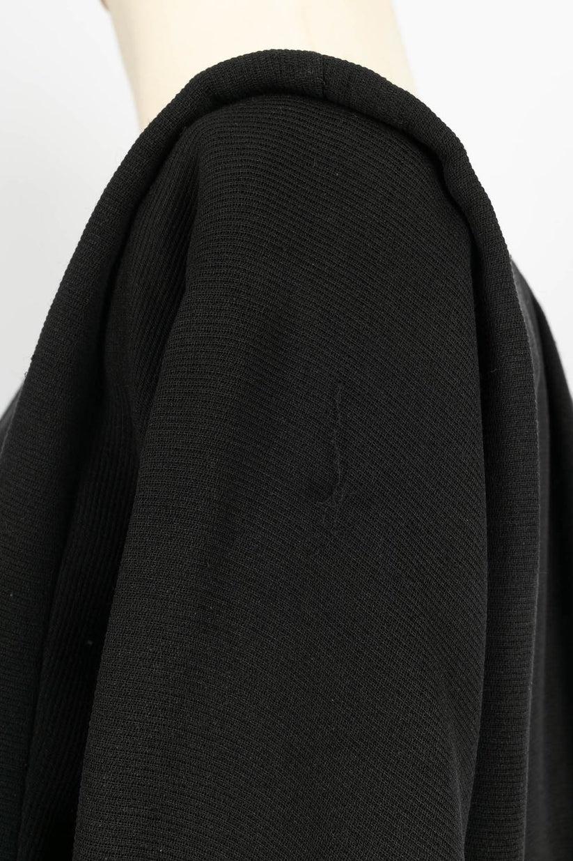 Yves Saint Laurent Haute Couture Black Crepe Dress  For Sale 1