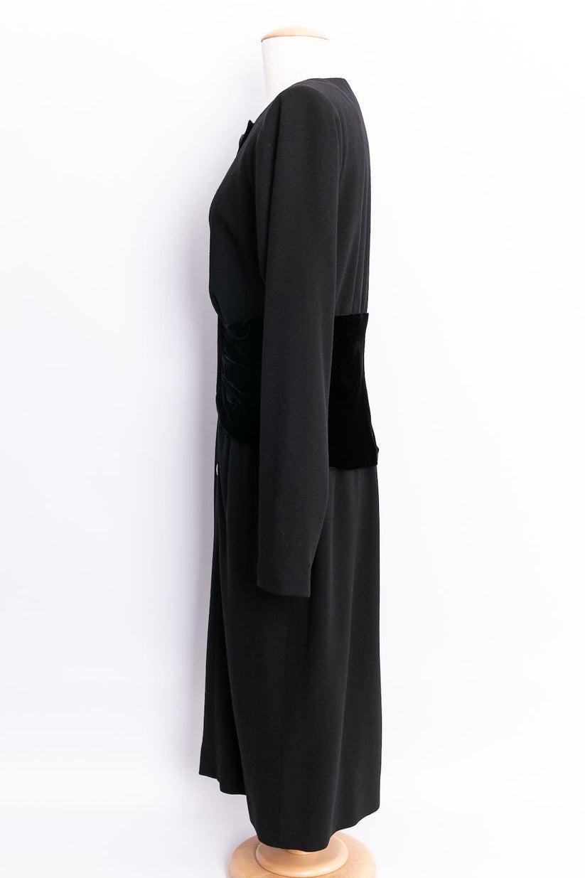 Yves Saint Laurent Haute Couture Black Dress  In Excellent Condition For Sale In SAINT-OUEN-SUR-SEINE, FR