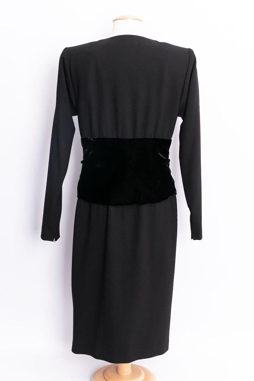 Women's Yves Saint Laurent Haute Couture Black Dress  For Sale