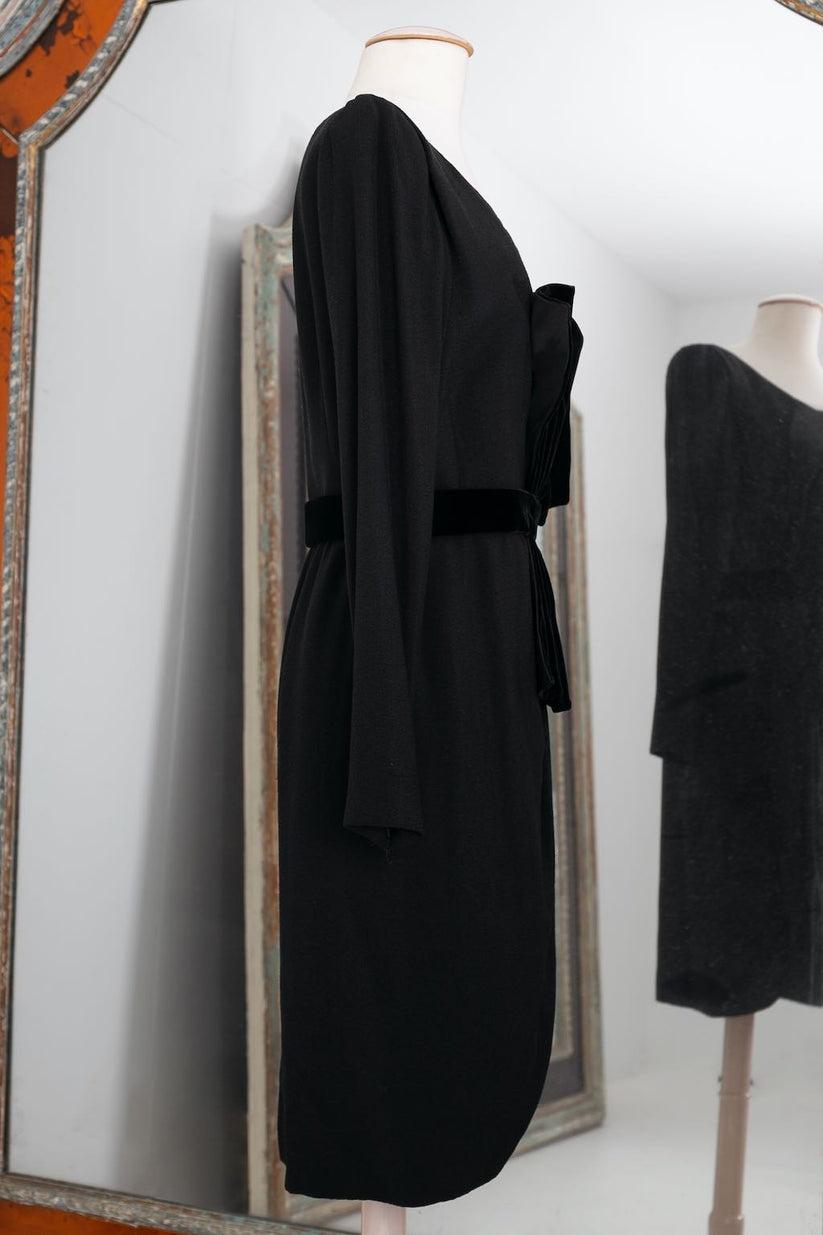 Women's Yves saint Laurent Haute Couture Black Dress For Sale
