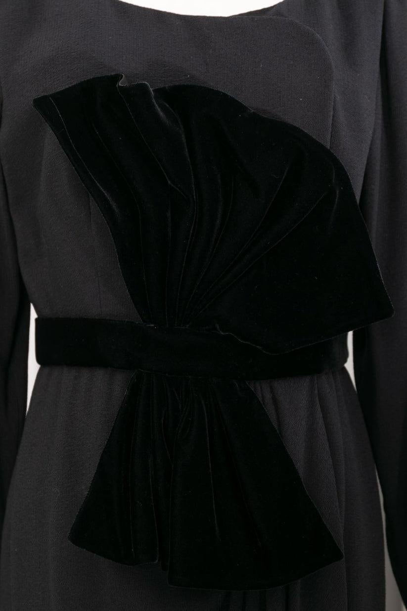 Yves saint Laurent Haute Couture Black Dress For Sale 1