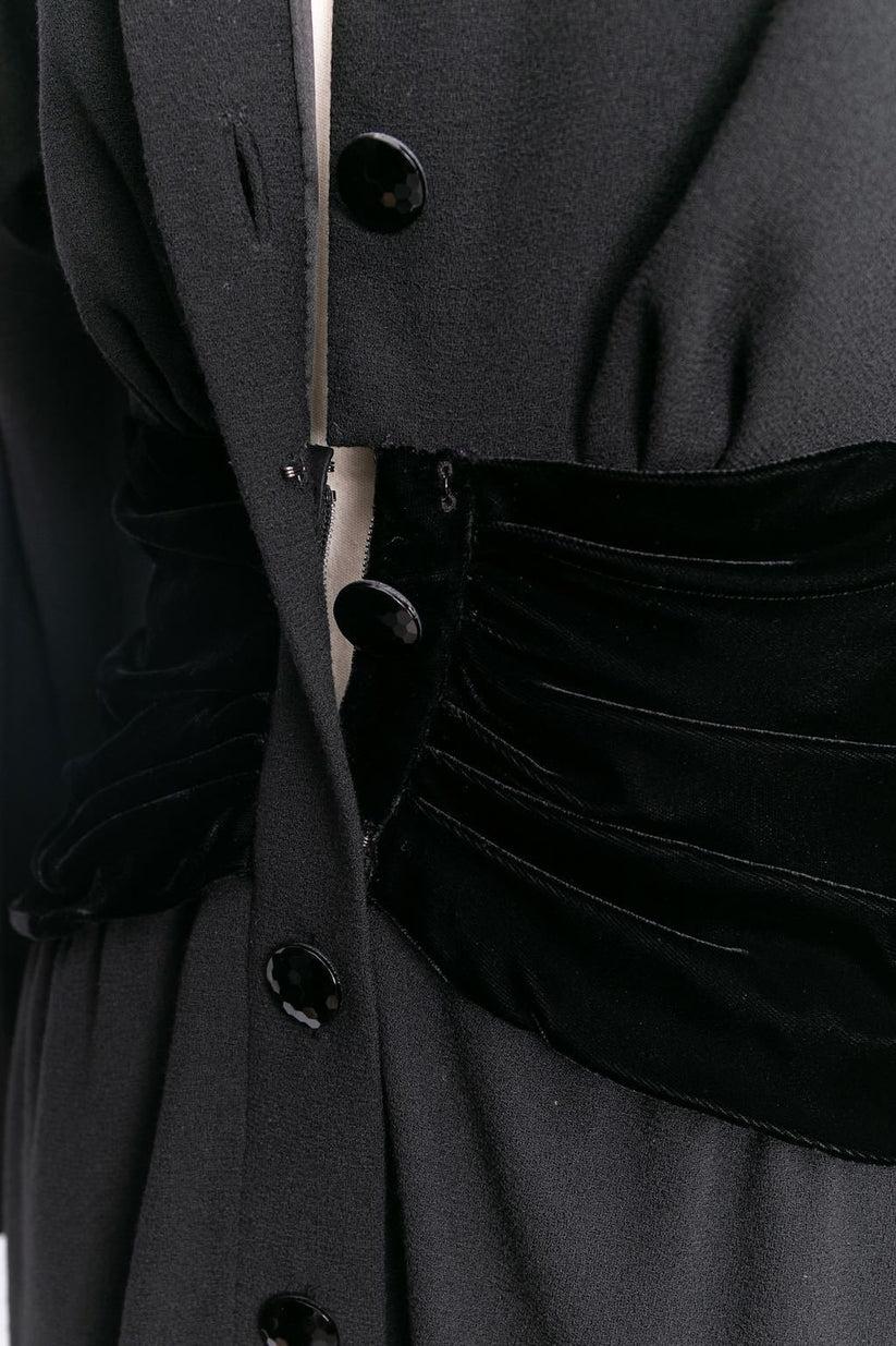 Yves Saint Laurent Haute Couture Black Dress  For Sale 2