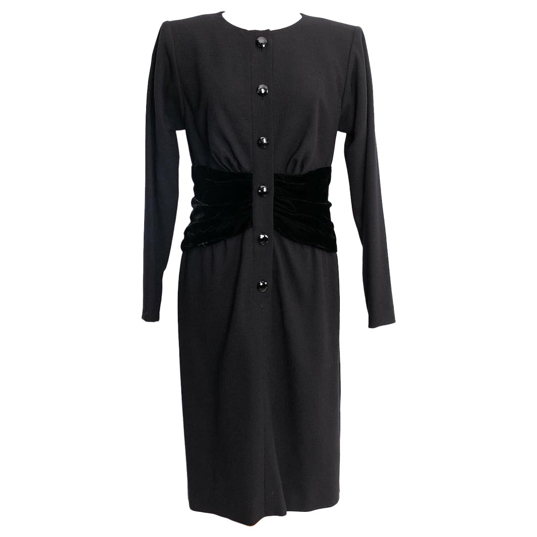 Yves Saint Laurent Haute Couture Schwarzes Kleid