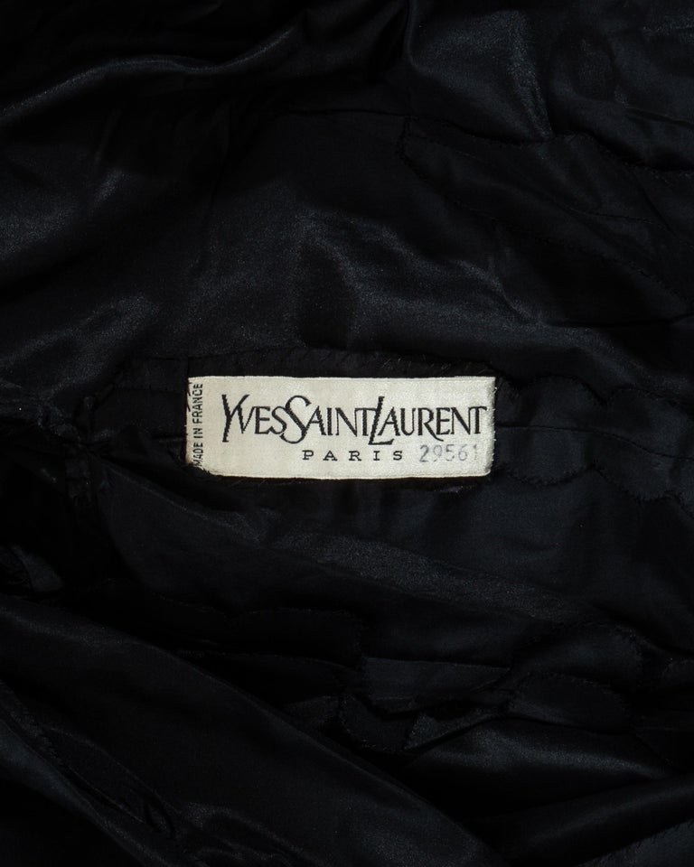 Yves Saint Laurent Haute Couture black silk taffeta evening dress, fw ...